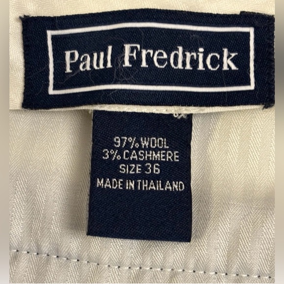 Paul Fredrick Size 36 Cashmere Wool Royal Blue Dress Pants Men’s Straight Leg - Picture 5 of 12